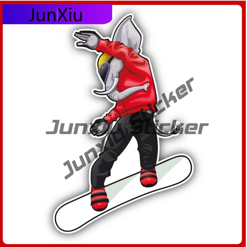 Laptop Accessories You Must Have - Olifant Snowboarder Auto Opvallende, waterdichte, esthetische