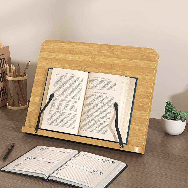 Laptop Accessories Distributor - Houten leesboekenstandaard, multifunctionele laptopstandaard, verstelbare standaard