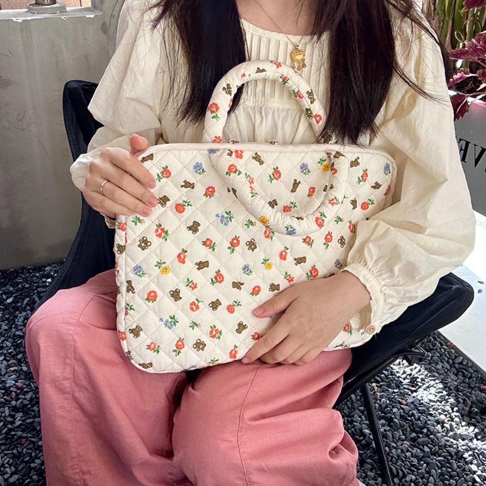 Laptop Accessories Pouch - Koreaanse Bloemen Laptoptas 14/16 Inch Cartoon
