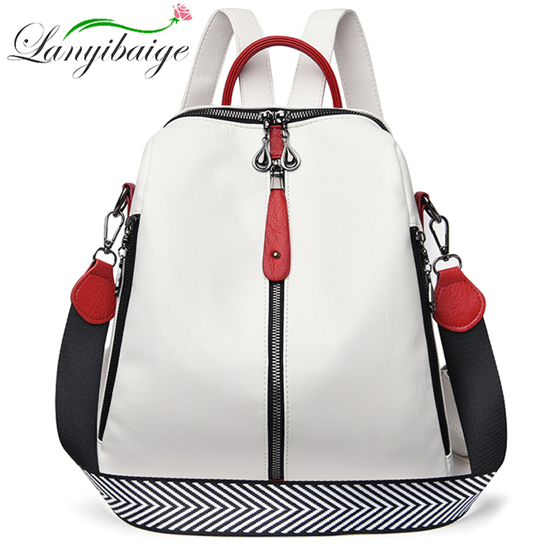 Laptop Accessories Girls - Mode Rugzak Vrouwen Zacht Lederen Rugzak