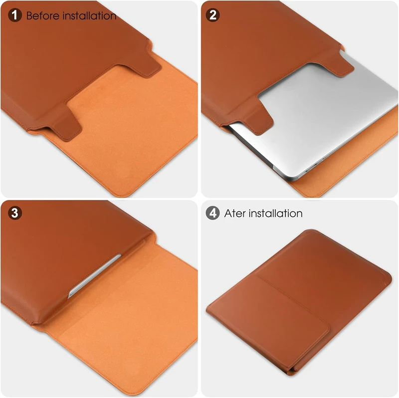 Draagbare lederen laptophoes t - Laptop Accessories Pouch recensie en prijs