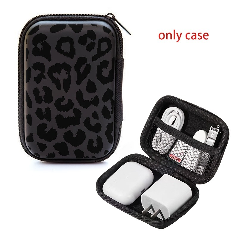 Zwarte luipaardprint EVA harde - Cable Management Bag recensie en prijs